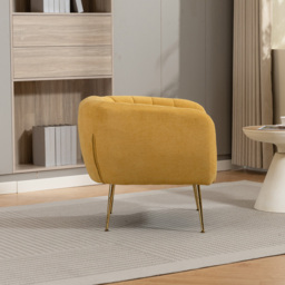 Artemis Home Stanton Yellow Fabric Shell Accent Chair - Size: Single - Wilko - thumbnail 6