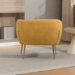 Artemis Home Stanton Yellow Fabric Shell Accent Chair - Size: Single - Wilko - thumbnail 7
