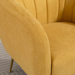 Artemis Home Stanton Yellow Fabric Shell Accent Chair - Size: Single - Wilko - thumbnail 3