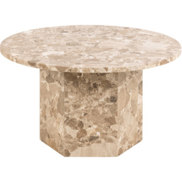 Florence Naxos Brown Marble Round Coffee Table - Furniture To Go - Wilko - thumbnail 3