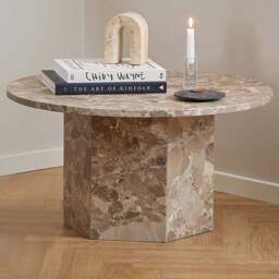 Florence Naxos Brown Marble Round Coffee Table - Furniture To Go - Wilko - thumbnail 1
