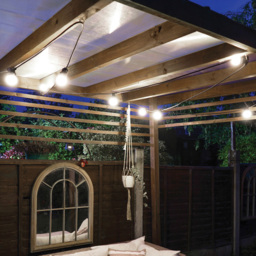 Eagle Connect Festoon 20 Cool White Opaque Lamps LED String Light 10m - Size: 51 x 40 x 9cm - BLACK - Wilko