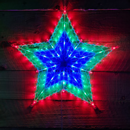 Samuel Alexander 100 Multicolour LED Outdoor Window Star Light 50cm - Size: 5cm - Wilko