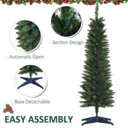 Everglow Green Artificial Christmas Pine Tree with Plastic Stand 4.9ft - Size: 5ft - Wilko - thumbnail 7