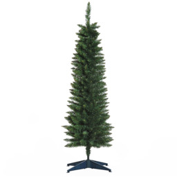 Everglow Green Artificial Christmas Pine Tree with Plastic Stand 4.9ft - Size: 5ft - Wilko - thumbnail 1