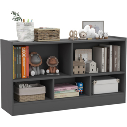 Costway 5 Cube Kids Grey Wooden Bookcase - Size: 5 Shelf - Wilko - thumbnail 4