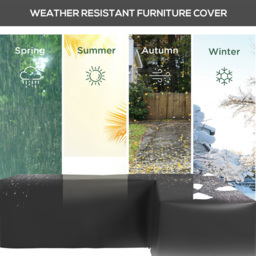 Outsunny Black 420D Oxford L Shaped Rattan Furniture Cover 79 x 74 x 250cm - Size: 35 x 32 x 9cm - Wilko - thumbnail 5
