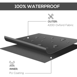 Outsunny Black 420D Oxford L Shaped Rattan Furniture Cover 79 x 74 x 250cm - Size: 35 x 32 x 9cm - Wilko - thumbnail 6