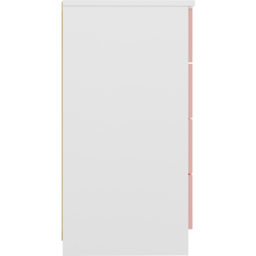 Seconique Denver 4 Drawer White and Pink Gloss Storage Chest - White/Pink Gloss - Wilko - thumbnail 7