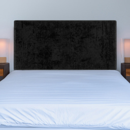 Bedmaster Single Black Naples Velvet Valencia Plain Headboard - Wilko - thumbnail 1