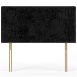 Bedmaster Single Black Naples Velvet Valencia Plain Headboard - Wilko - thumbnail 3
