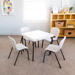 Lifetime Products Kids Square Essential Table - Size: 53.5 x 61.2 x 61.2cm - Cream - Wilko - thumbnail 6