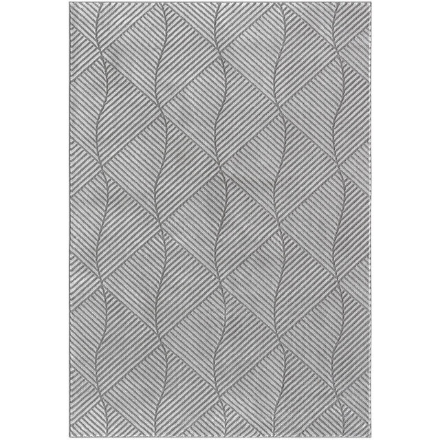Desire Rugs Vellure Anthracite Metallic Sheen Pyramid Design Rug 60 x 220cm - Size: 220 x 60 x 1.1cm - Grey - Wilko - image 1