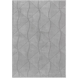 Desire Rugs Vellure Anthracite Metallic Sheen Pyramid Design Rug 60 x 220cm - Size: 220 x 60 x 1.1cm - Grey - Wilko - thumbnail 1