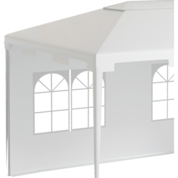 Outsunny 3 x 4m White Garden Gazebo with 2 Sidewalls - Wilko - thumbnail 4
