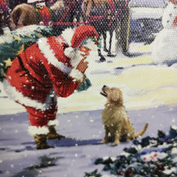 Samuel Alexander Snowtime Santa And Village Christmas Light Up Wall Art 30 x 40cm - Size: 40 x 30 x 30cm - Multi - Wilko - thumbnail 5