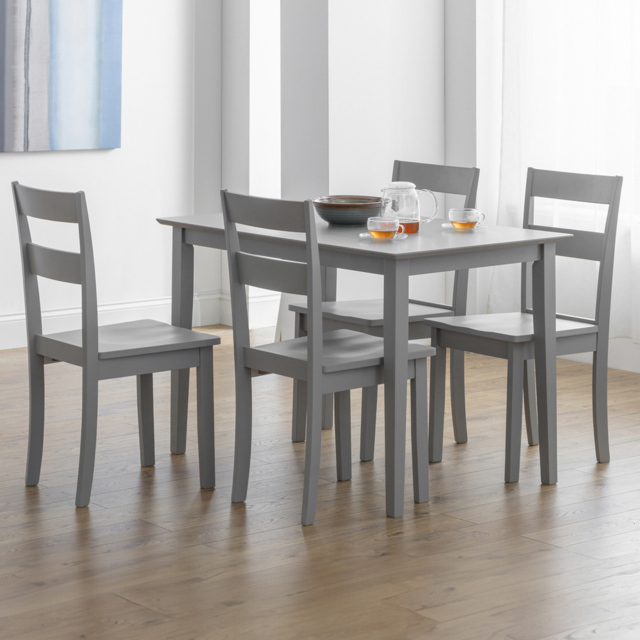 Julian Bowen Kobe 4 Seater Dining Set Grey - Wilko - image 1