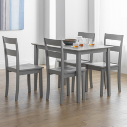 Julian Bowen Kobe 4 Seater Dining Set Grey - Wilko - thumbnail 1
