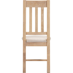 Seconique Windsor Sey of 2 Natural Oak and Oat Fabric Slatted Dining Chair - Size: Set of 2 - Natural Oak/Oat Fabric - Wilko - thumbnail 5
