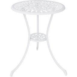 Charles Bentley Tulip Aluminium 2 Seater Cast Bistro Set White - Wilko - thumbnail 7