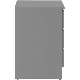 Oslo 3 Drawer Grey Bedside Table - Birlea - Wilko - thumbnail 7