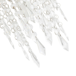 Happy Homewares Waterfall Design Gold Clear Acrylic Droplets and Beads Pendant Shade - Size: 22 x 16 x 16cm - Wilko - thumbnail 7