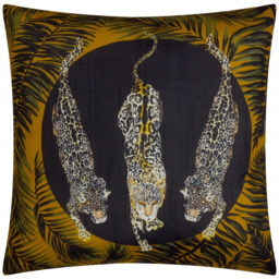 Paoletti Leopardis Black Trio Printed Polyester Filled Outdoor Cushion 50 x 50cm - Wilko