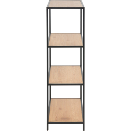 Florence Seaford 3 Shelf Oak and Black Metal Bookcase - Furniture To Go - Wilko - thumbnail 5