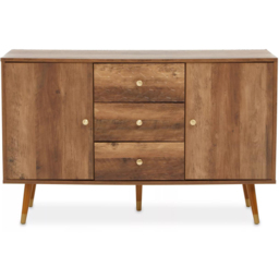 Premier Housewares Frida 2 Door 3 Drawer Sideboard - Size: 114 x 39 x 70cm - Brown - Interiors by Premier - Wilko - thumbnail 6