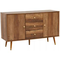 Premier Housewares Frida 2 Door 3 Drawer Sideboard - Size: 114 x 39 x 70cm - Brown - Interiors by Premier - Wilko - thumbnail 3