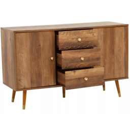Premier Housewares Frida 2 Door 3 Drawer Sideboard - Size: 114 x 39 x 70cm - Brown - Interiors by Premier - Wilko - thumbnail 5