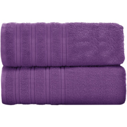 Velosso Hampi Cotton Purple Bath Towel Set of 2 - Wilko - thumbnail 1