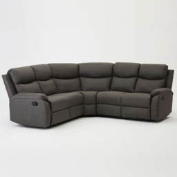 Home Detail Selby 5 Seater Grey Air Leather Manual Recliner Sofa - Wilko - thumbnail 3