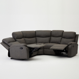 Home Detail Selby 5 Seater Grey Air Leather Manual Recliner Sofa - Wilko - thumbnail 6
