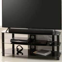 TTAP Vantage 2 Shelf Black TV Stand 1050mm - Size: 50.7 x 105 x 40cm - Wilko - thumbnail 1