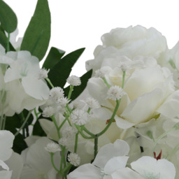 Living and Home White Artificial Cherry Blossom and Rose Garland Row Decoration 100 x 45cm - Size: 4 x 100 x 45cm - Wilko - thumbnail 4