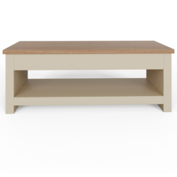 GFW Lancaster Cream Lift Up Coffee Table - Size: 47 x 105 x 42cm - Wilko - thumbnail 4