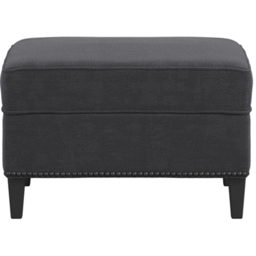 Atticus Anthracite Footstool - Size: 435 x 570 x 425cm - Black - LPD Home - Wilko - thumbnail 4