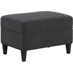 Atticus Anthracite Footstool - Size: 435 x 570 x 425cm - Black - LPD Home - Wilko - thumbnail 3