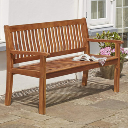 Garden Gear Acacia 3 Seater Rowena Garden Bench - Size: 90 x 150 x 63cm - Brown - Wilko - thumbnail 1