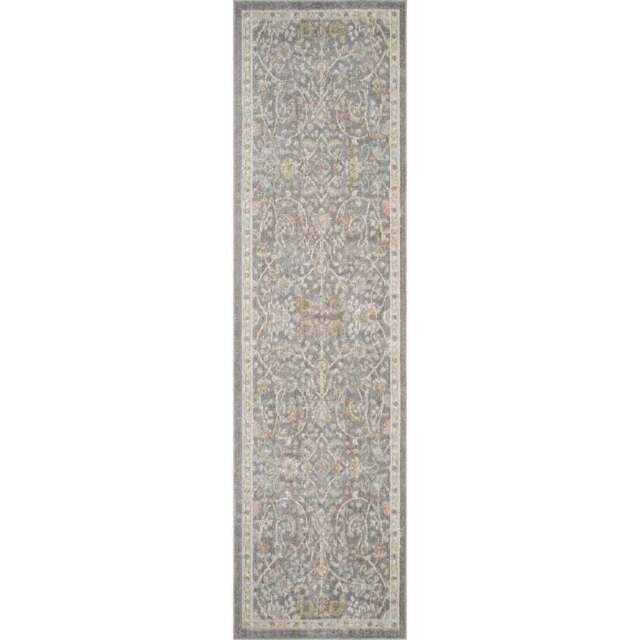Desire Rugs Maia Grey Floral Non Slip Rug 60 x 220cm - Wilko - image 1