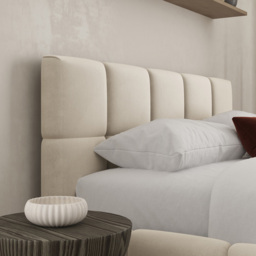 DS Living Ovella King Size Cream Cubed Bed Frame - Wilko - thumbnail 3