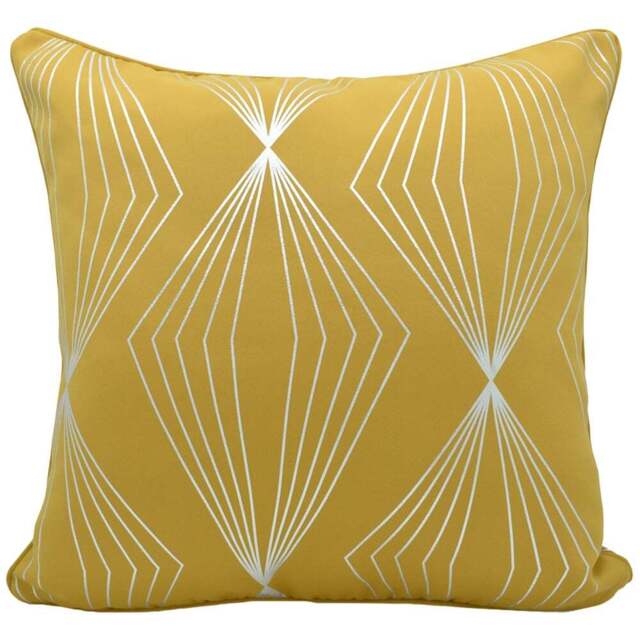 Velosso Onyx Ochre Filled Cushion 43 x 43cm 2 Pack - Yellow - Wilko - image 1