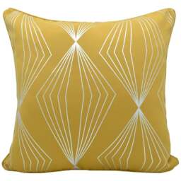 Velosso Onyx Ochre Filled Cushion 43 x 43cm 2 Pack - Yellow - Wilko