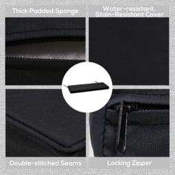 Outsunny 2 Seater Black Bench Cushion 110 x 46cm - Size: Single - Wilko - thumbnail 6