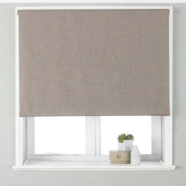 Riva Home Twilight Thermal Blackout Roller Blind Natural 61cm - Size: 6162cm - Cream - Wilko - image 1