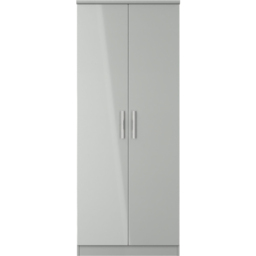 Crowndale Knightsbridge 2 Door Grey Gloss and Dusk Grey Wardrobe Ready Assembled - Grey Gloss & Dusk Grey - Wilko - thumbnail 3