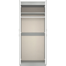 Crowndale Knightsbridge 2 Door Grey Gloss and Dusk Grey Wardrobe Ready Assembled - Grey Gloss & Dusk Grey - Wilko - thumbnail 6