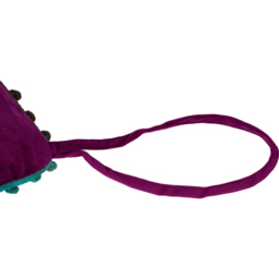 Living and Home Magenta Soft Chair Cushion with Pom Pom Trim 40 x 40cm - Size: 5 x 40 x 40cm - Wilko - thumbnail 7