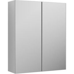 nuie Hudson Reed Fusion 2 Door Gloss White Wall Hung Fitted Mirror Cabinet - Size: 715 x 600 x 182mm - Wilko - thumbnail 3